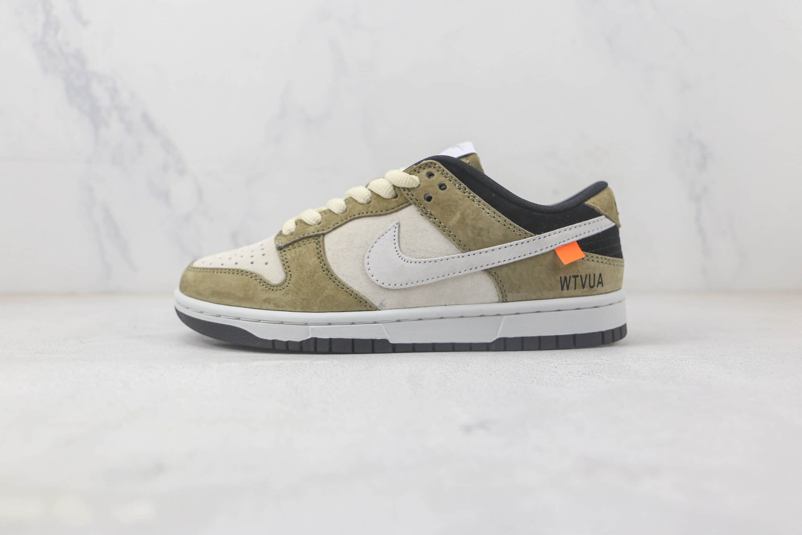 耐克Nike SB Dunk Low Dunk纯原版本低帮SB DUNK绒毛米白绿色板鞋 莆田天花板DUNK板鞋 (ID:93355) - 图片1
