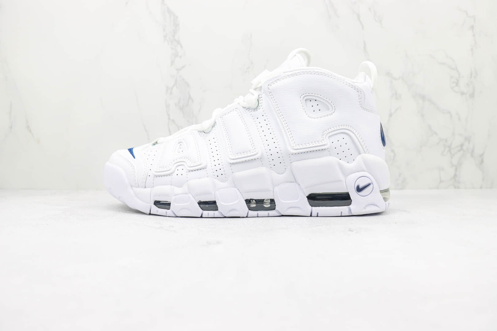 耐克Nike Air More Uptempo纯原版本皮蓬大R白蓝色篮球鞋 耐克皮蓬大R系列篮球鞋 (ID:93551) - 图片1