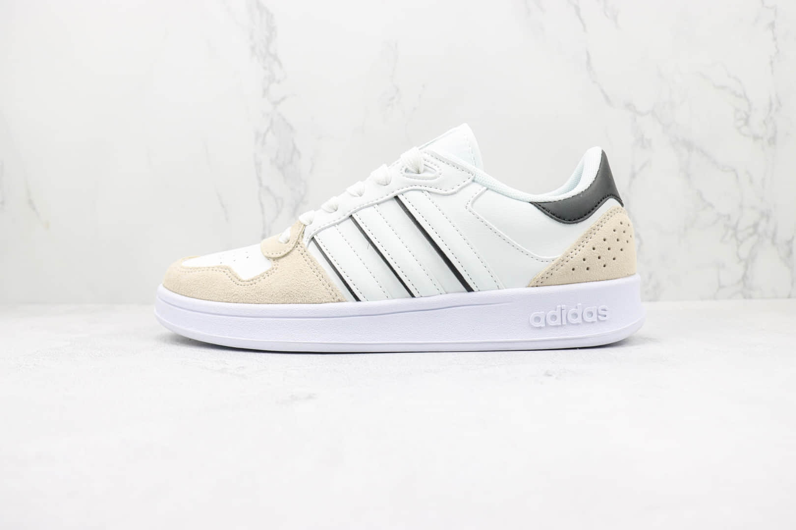 阿迪达斯Adidas neo Breaknet Plus纯原版本低帮网球风格白黄黑色板鞋 莆田阿迪达斯校园板鞋 货号:FY5914