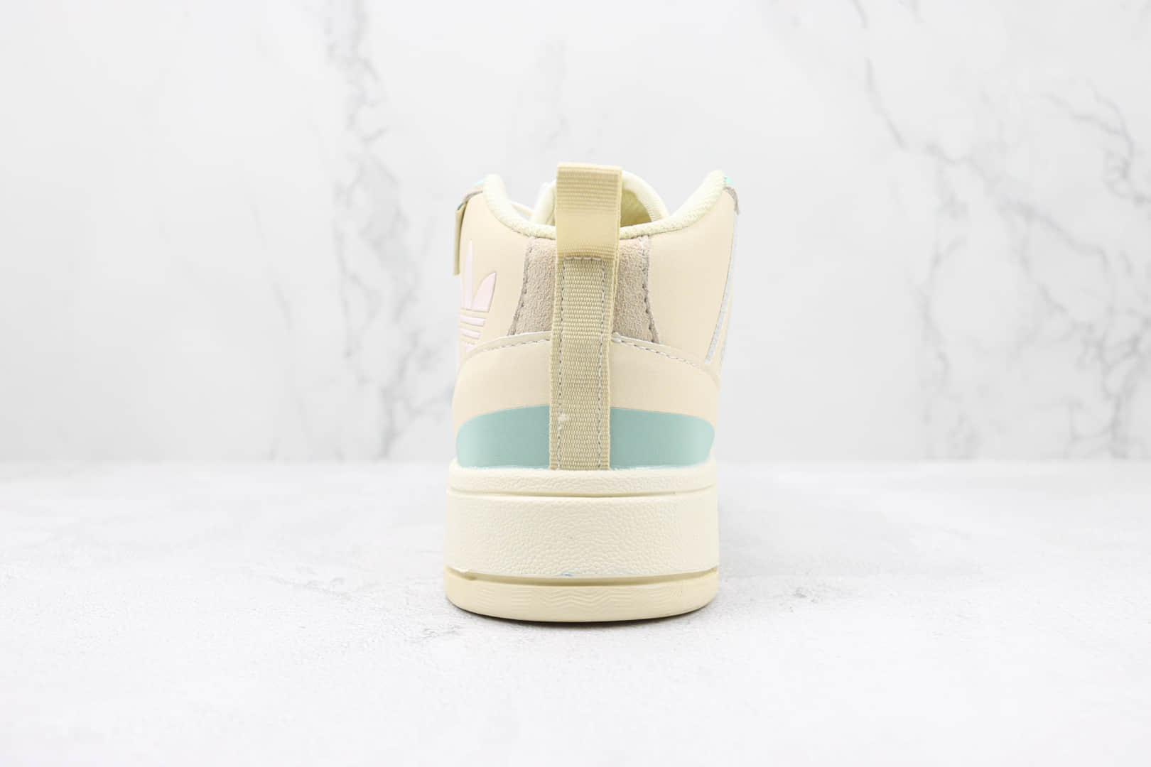 阿迪达斯Adidas Originals Post UP纯原版本三叶草中帮薄荷蓝翻毛皮板鞋 莆田阿迪达斯板鞋货源 货号:GV9330