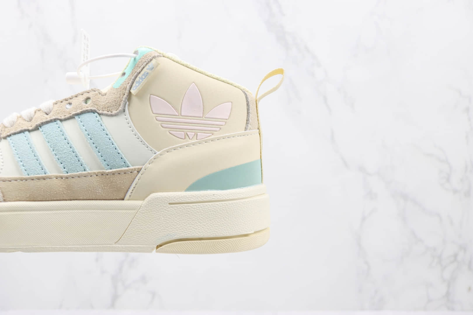 阿迪达斯Adidas Originals Post UP纯原版本三叶草中帮薄荷蓝翻毛皮板鞋 莆田阿迪达斯板鞋货源 货号:GV9330