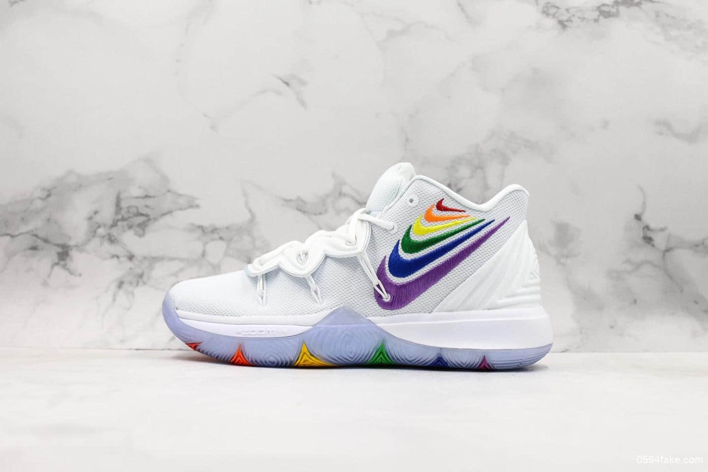 耐克Nike Kyrie 5 True EP Betrue欧文5代彩虹勾实战篮球鞋纯原版本内置Zoom气垫原厂欧斯莱缓震 (ID:9429) - 图片1