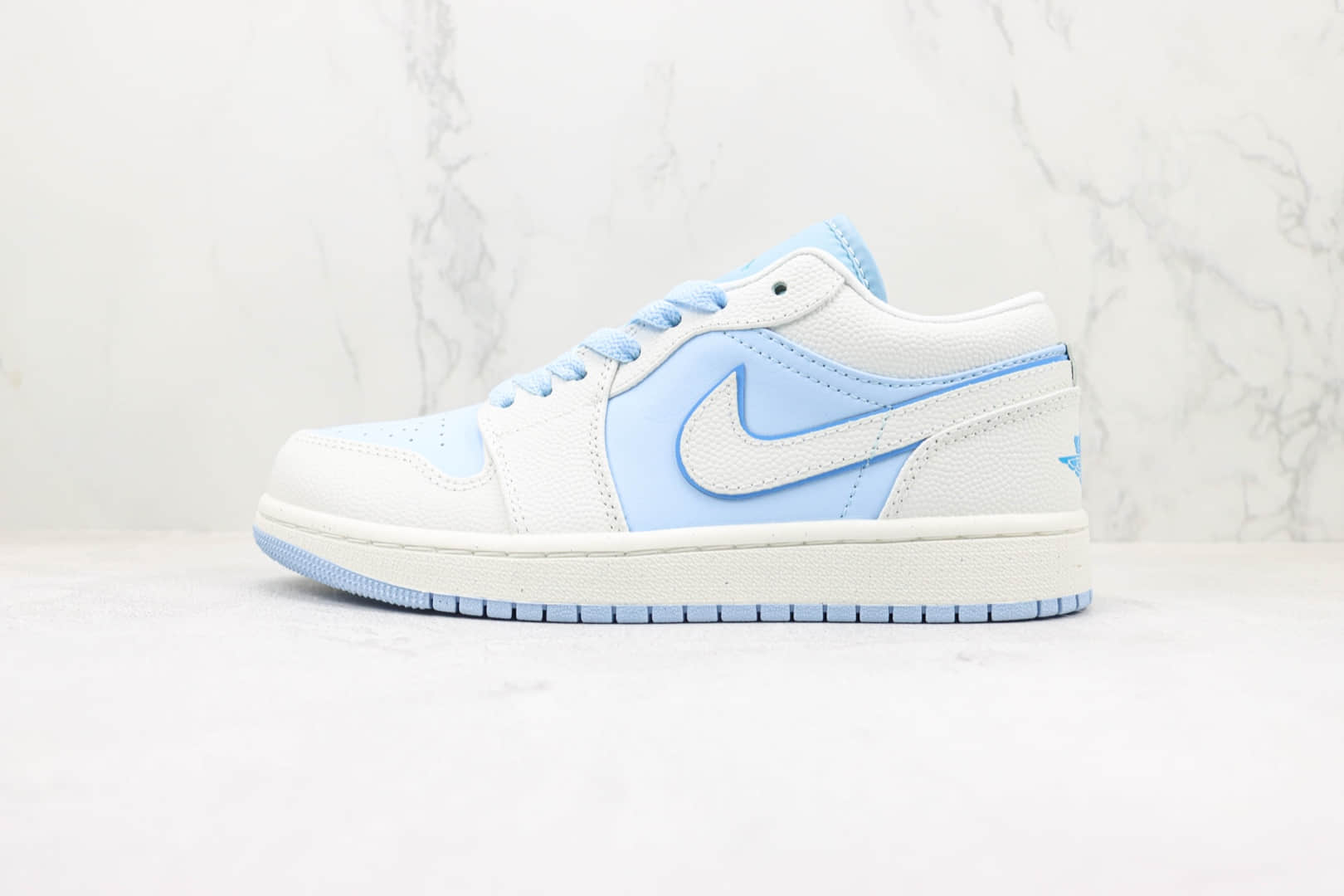 乔丹Air Jordan 1 Low纯原版本低帮AJ1白蓝脚趾配色板鞋 莆田天花板AJ1系列 (ID:94702) - 图片1