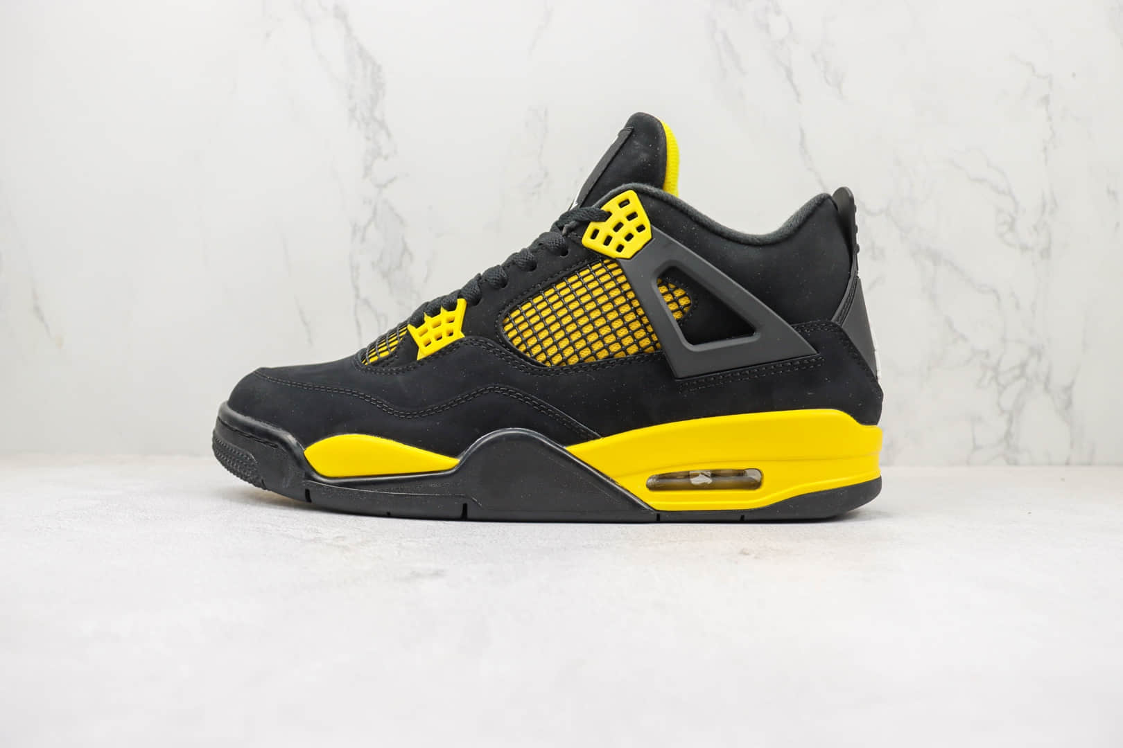 乔丹Air Jordan 4 Retro Thunder纯原版本黑黄色AJ4篮球鞋 天花板AJ系列篮球鞋 (ID:95000) - 图片1