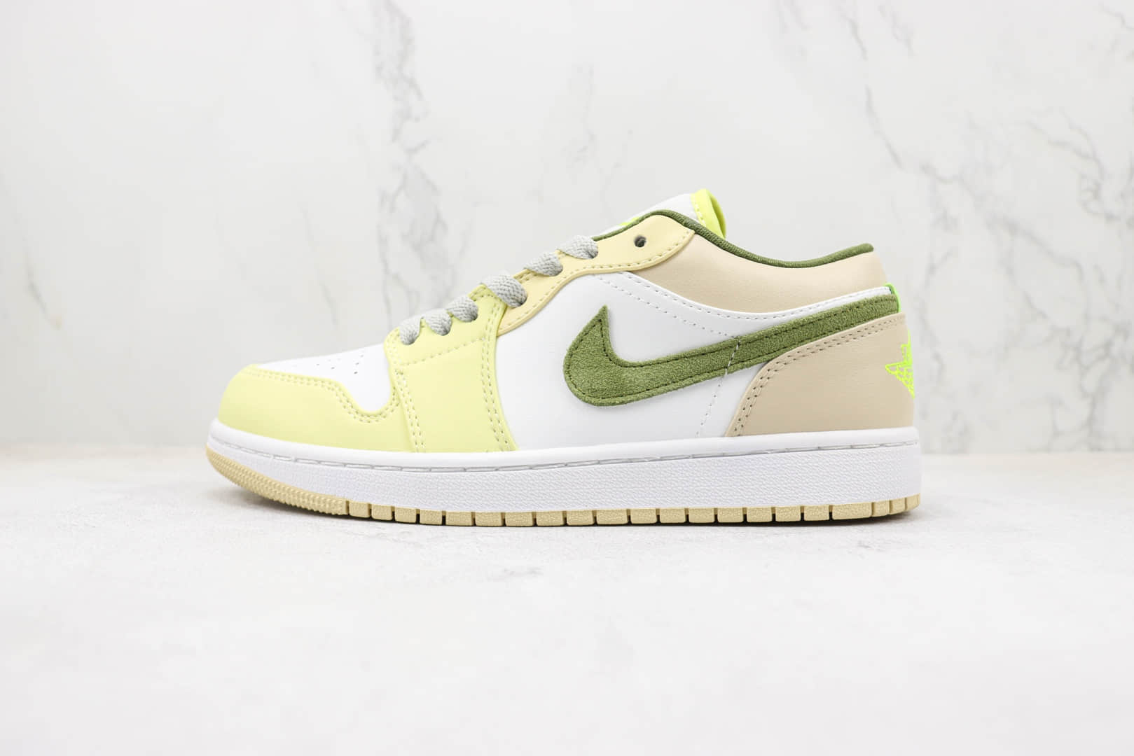 乔丹Air Jordan 1 Low纯原版本低帮AJ1白绿脚趾兔年限定配色板鞋 莆田天花板AJ1系列板鞋 (ID:95128) - 图片1