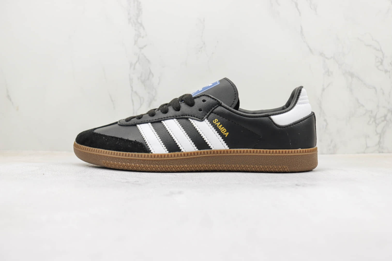 阿迪达斯adidas Samba VEGAN纯原版本桑巴纪念日系列黑白运动板鞋 莆田阿迪达斯货源 货号:B75807