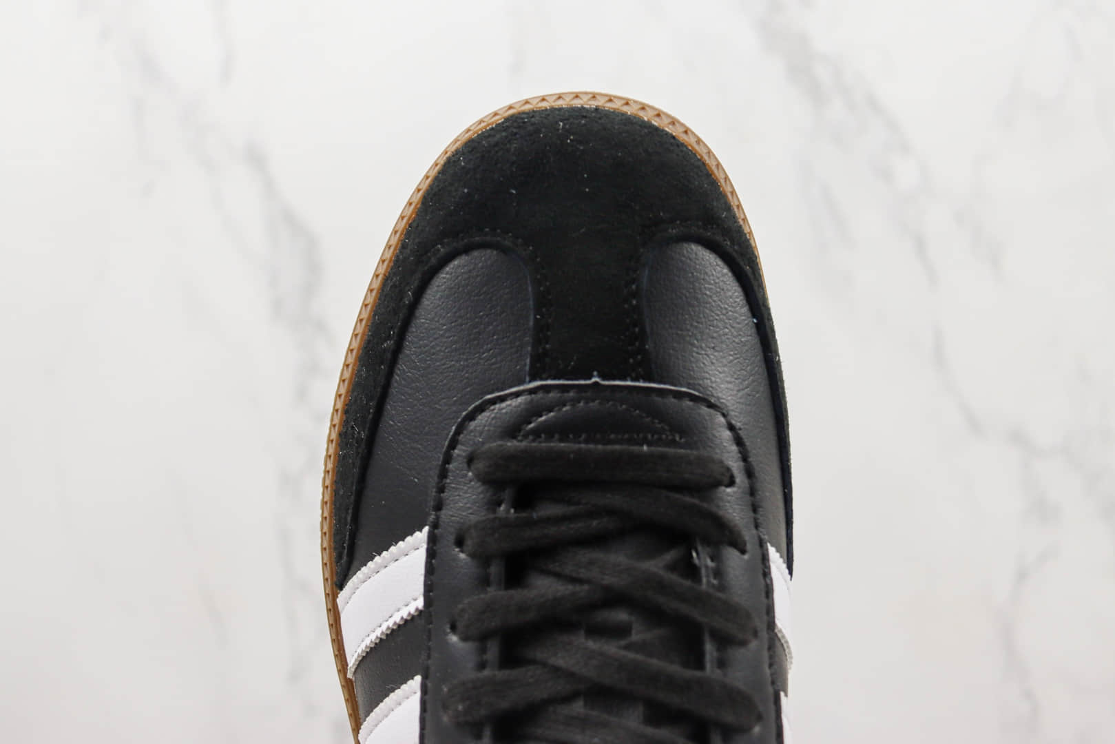 阿迪达斯adidas Samba VEGAN纯原版本桑巴纪念日系列黑白运动板鞋 莆田阿迪达斯货源 货号:B75807