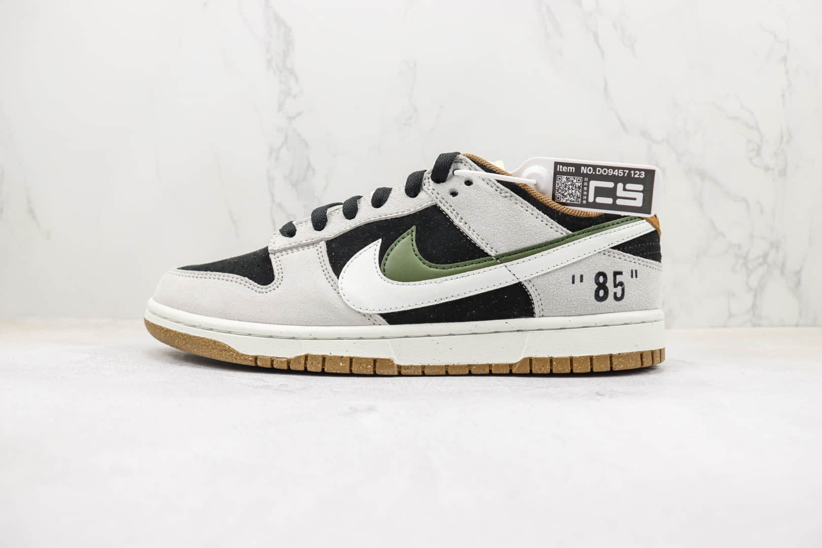 耐克Nike Dunk Low纯原版本低帮Dunk米灰黑色双钩板鞋 莆田天花板Dunk系列 (ID:95580) - 图片1