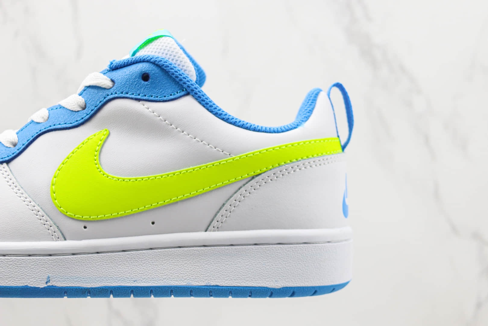 耐克Nike Court Borough Low 2纯原版本白黄蓝配色运动板鞋 莆田耐克货源 货号:BQ5448-122