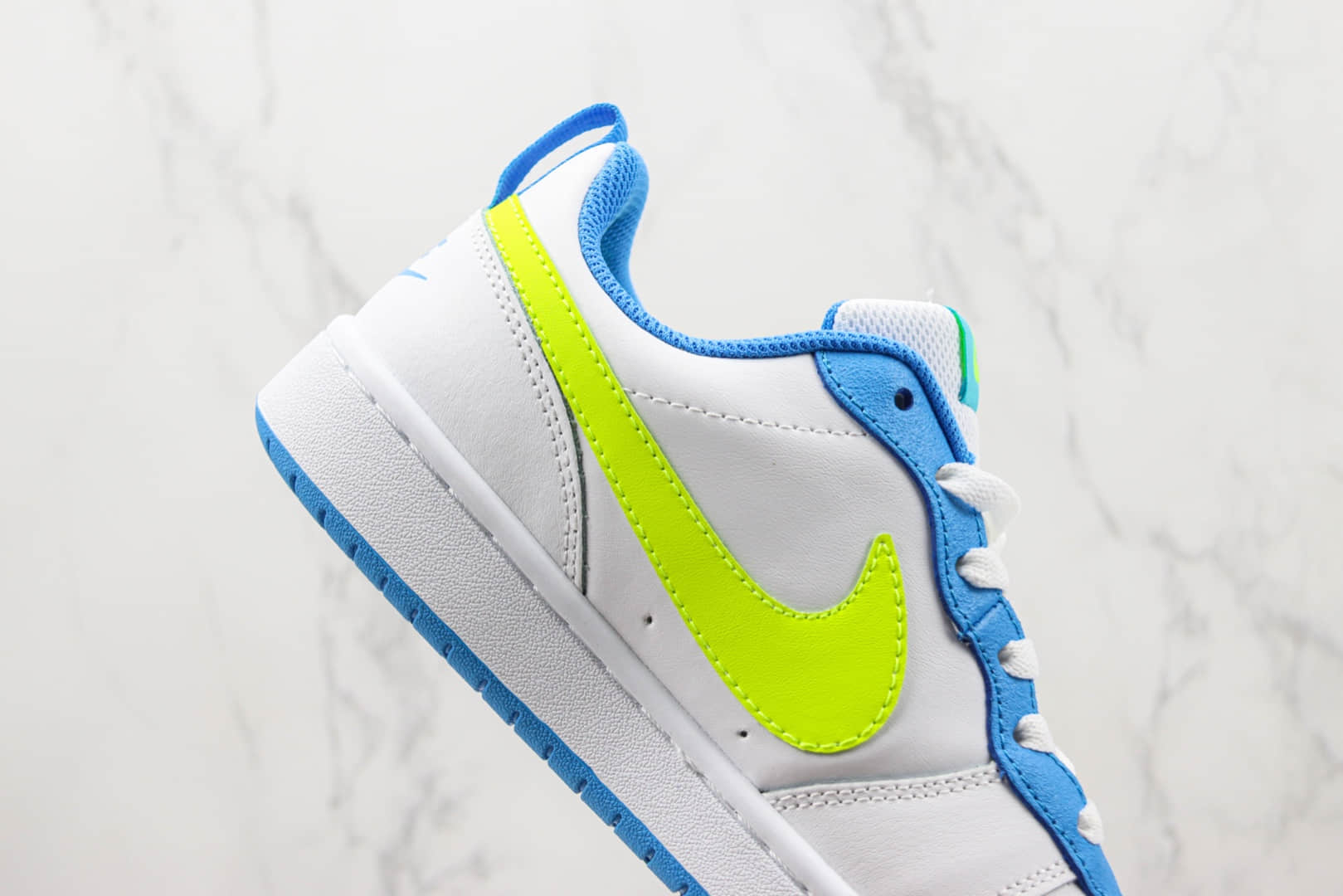 耐克Nike Court Borough Low 2纯原版本白黄蓝配色运动板鞋 莆田耐克货源 货号:BQ5448-122