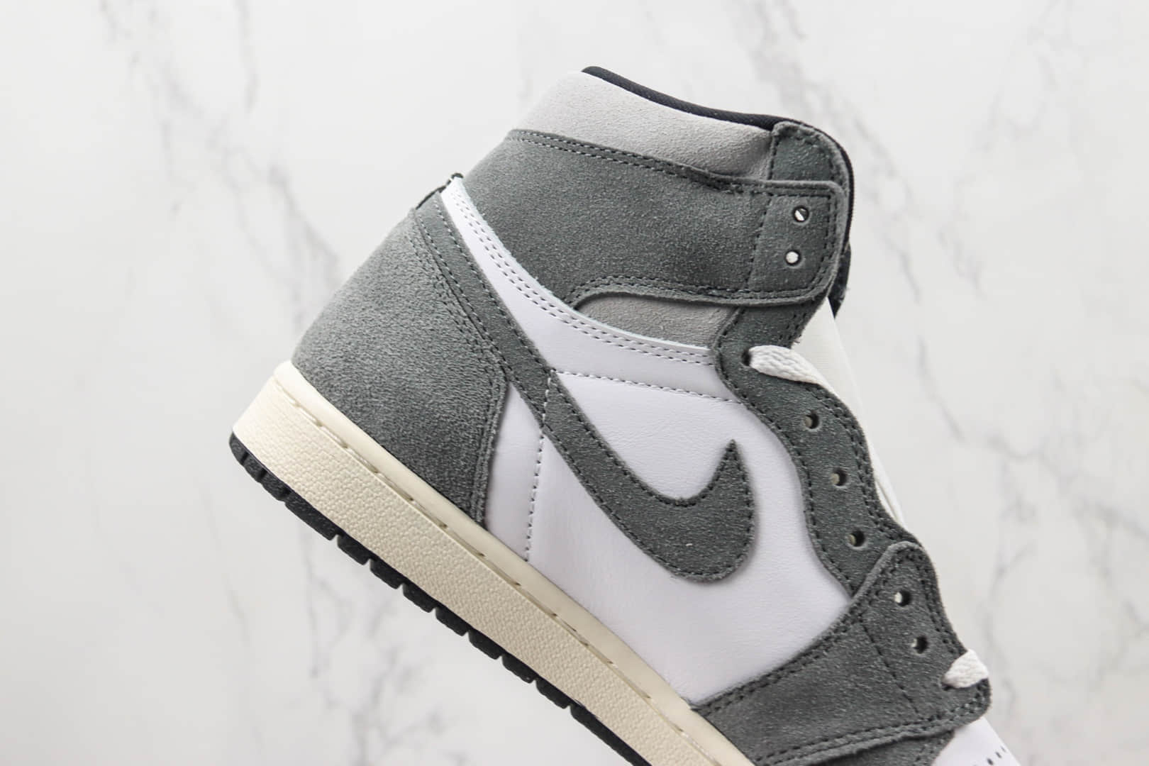 乔丹Air Jordan 1 Retro “Washed black”纯原版本高帮AJ1水洗灰白脚趾篮球鞋 莆田天花板AJ1系列 货号:DZ5485-051