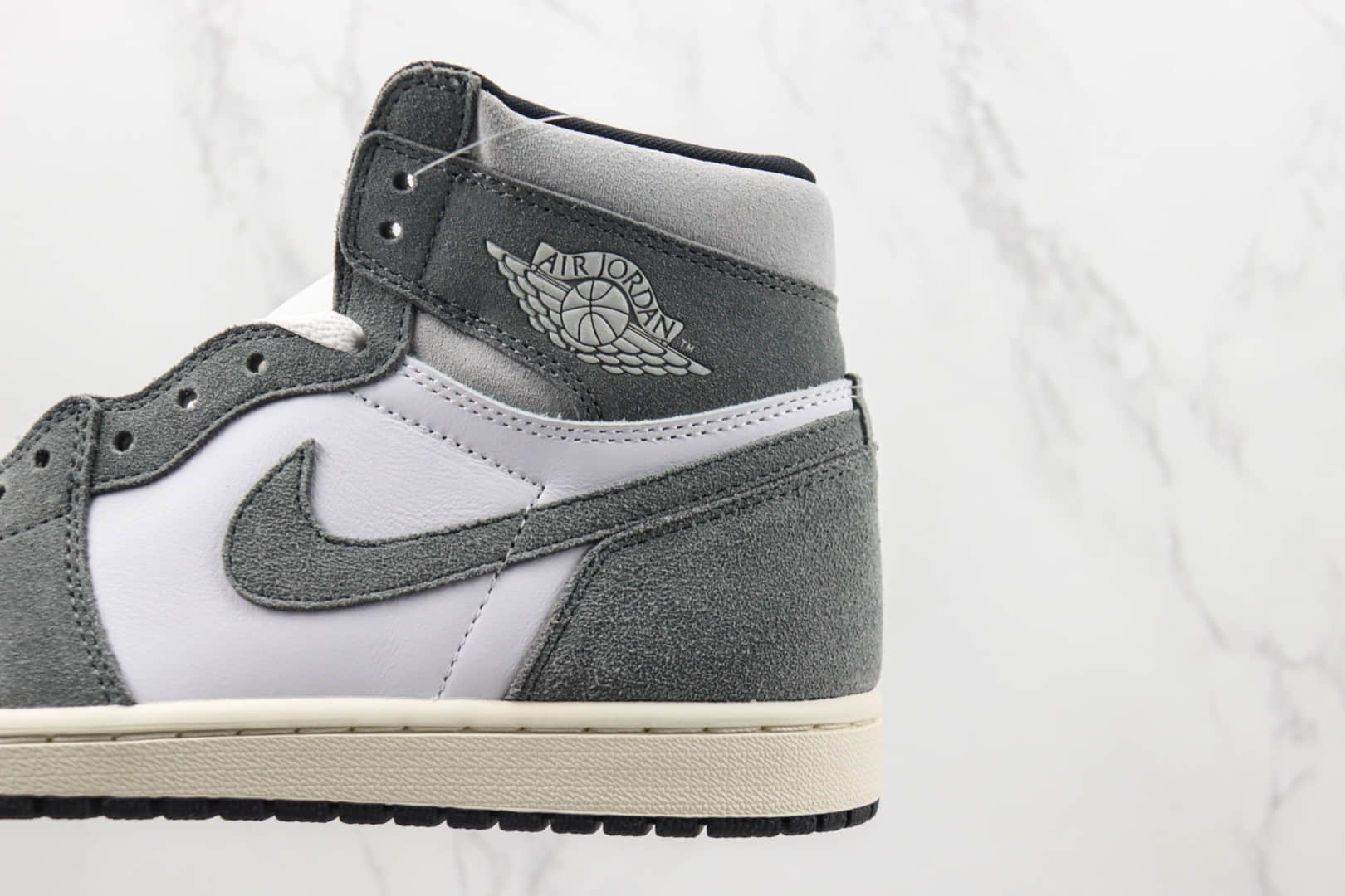 乔丹Air Jordan 1 Retro “Washed black”纯原版本高帮AJ1水洗灰白脚趾篮球鞋 莆田天花板AJ1系列 货号:DZ5485-051