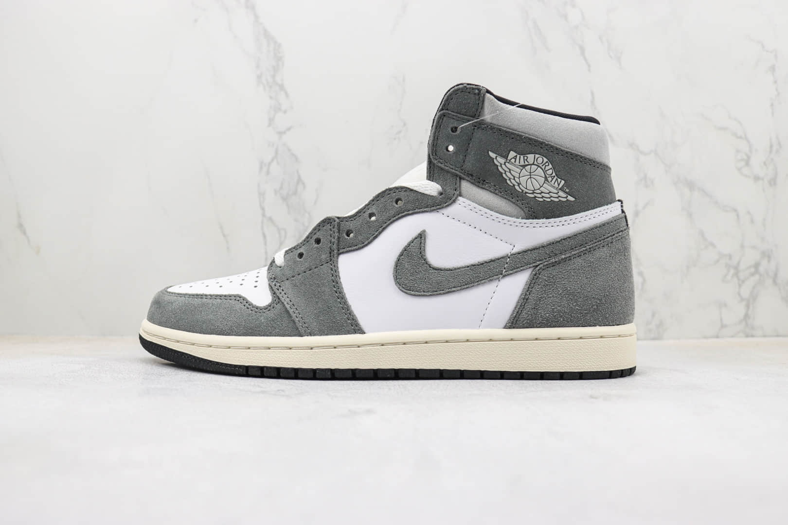 乔丹Air Jordan 1 Retro “Washed black”纯原版本高帮AJ1水洗灰白脚趾篮球鞋 莆田天花板AJ1系列 货号:DZ5485-051
