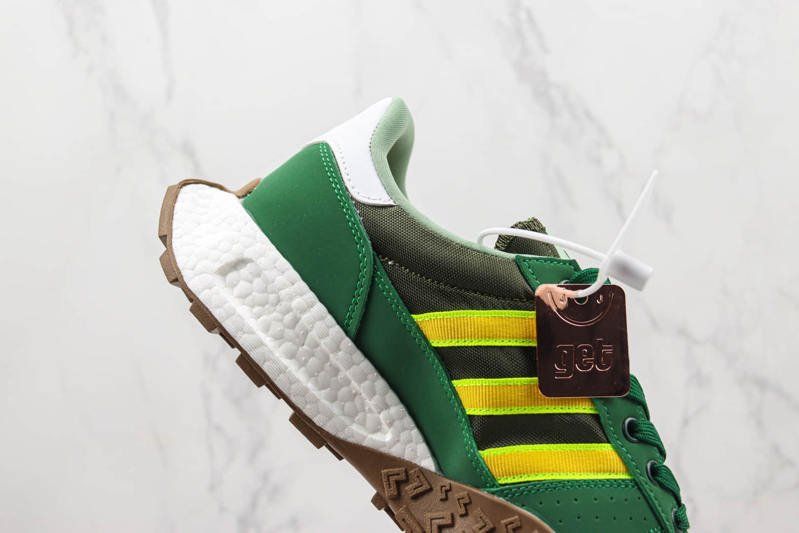 阿迪达斯adidas Retropy Boost E5 W.R.P纯原版本E5二代绿黄色复古慢跑鞋 莆田阿迪达斯货源 货号:HP2192