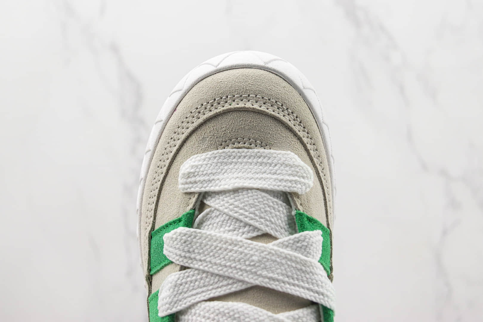 阿迪达斯Atmos x adidas Adimatic Low纯原版本马蒂奇联名灰绿色鲨鱼面包鞋 莆田阿迪达斯货源 货号:HR0776