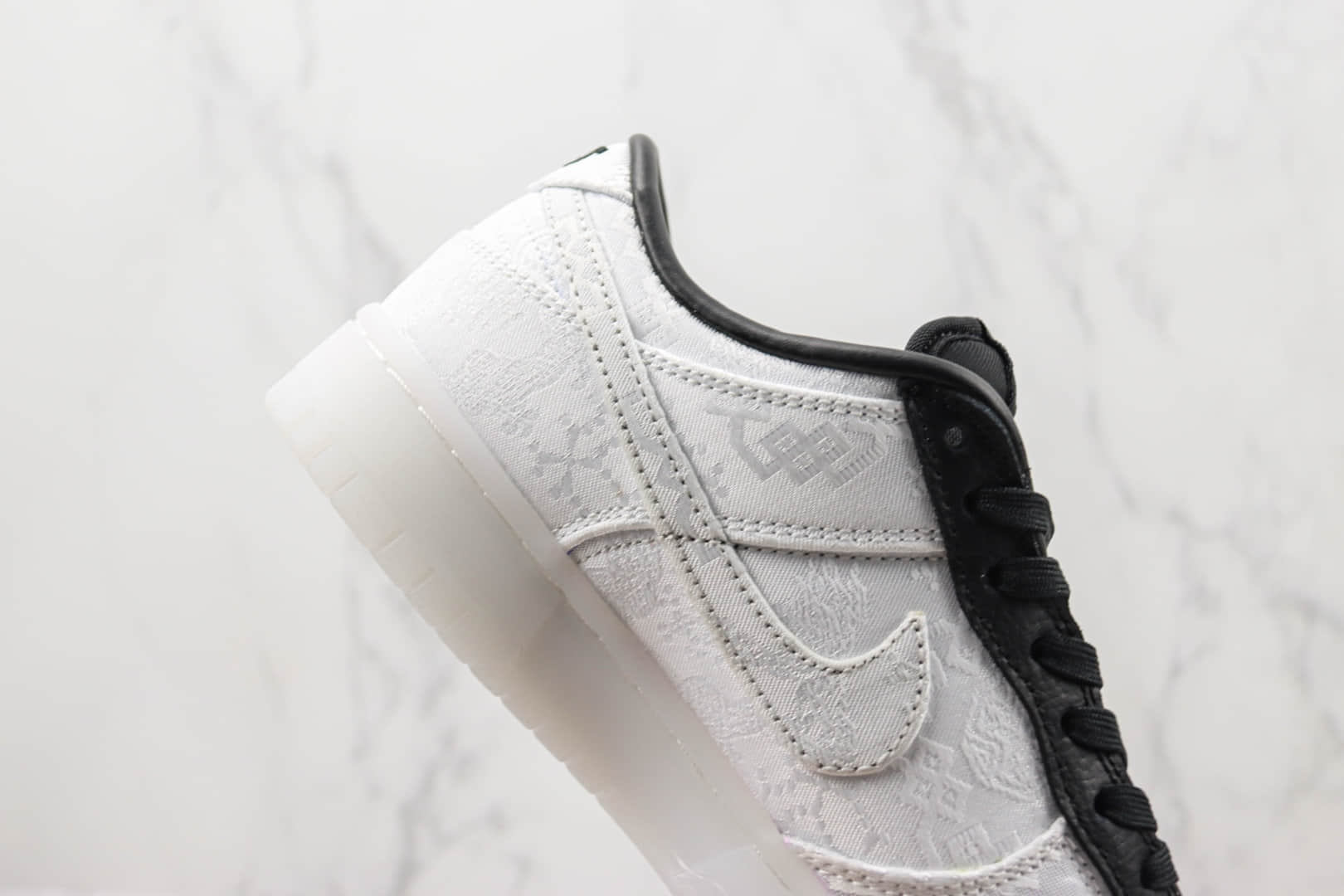 耐克Fragment Design x CLOT x Nike Dunk Low纯原版本陈冠希藤原浩闪电联名低帮Dunk白丝绸 莆田天花板Dunk板鞋 货号:FN0315-110