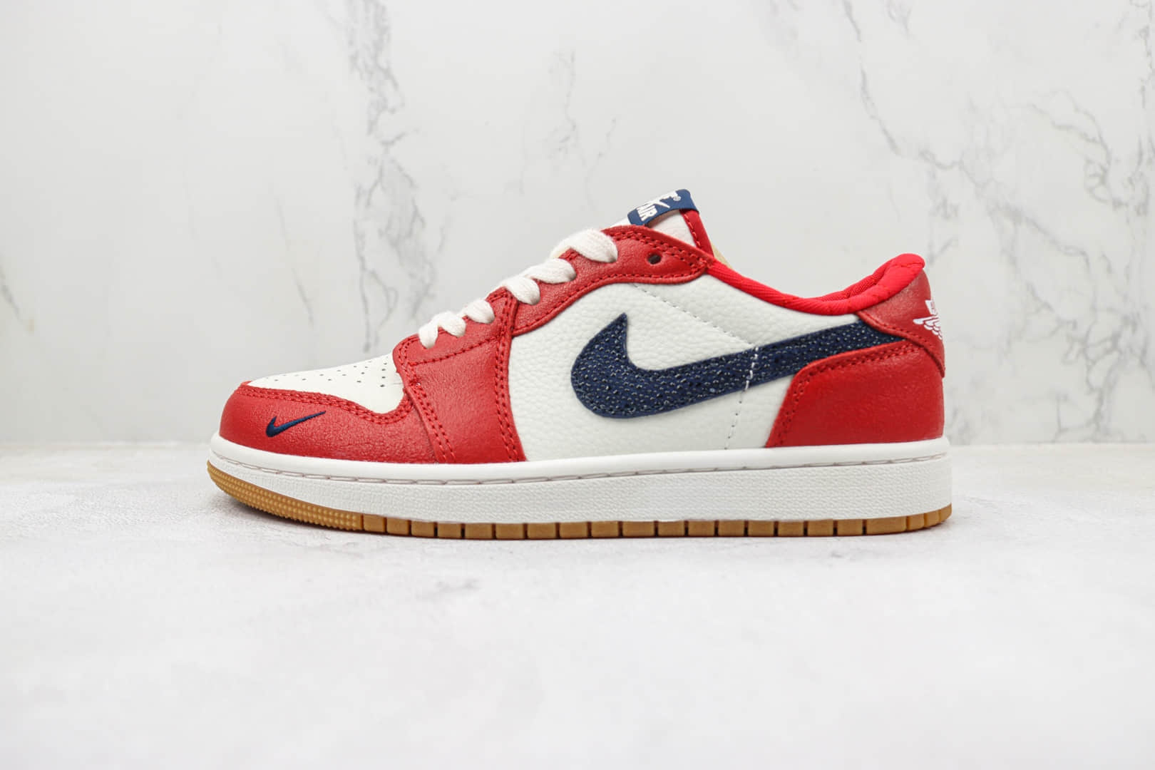 乔丹Air Jordan 1 Low纯原版本低帮AJ1白红脚趾板鞋 莆田天花板AJ1系列 货号:DZ0790-100