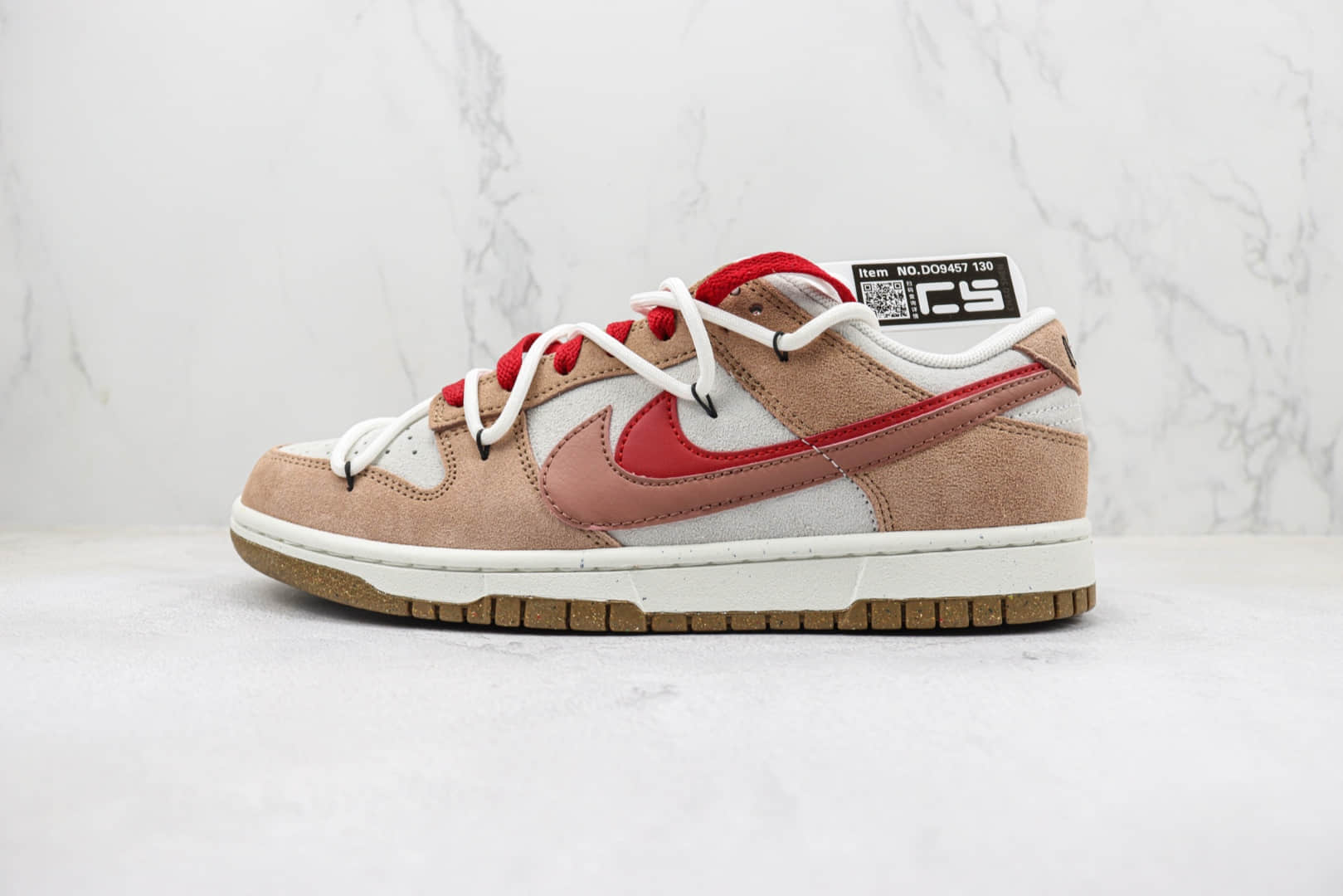 耐克Nike SB Dunk Low纯原版本低帮SB Dunk卡其红棕双钩板鞋 莆田天花板Dunk系列 (ID:96577) - 图片1