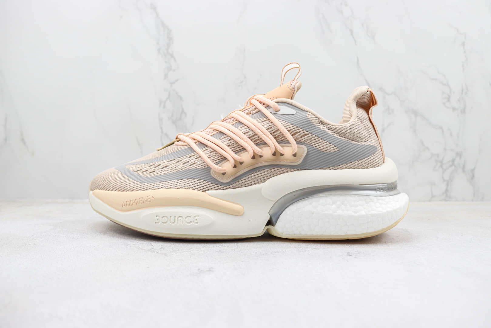 阿迪达斯adidas AlphaBoost V1纯原版本阿尔法1代虾粉色跑鞋 莆田阿迪达斯货源 货号:HP6135