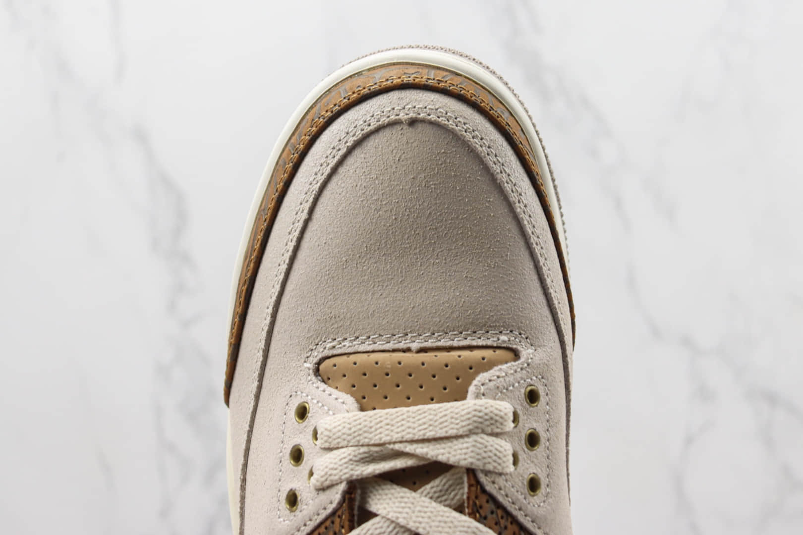 乔丹Air Jordan 3 “Palomino”纯原版本AJ3摩卡白棕爆裂纹篮球鞋 莆田天花板AJ3系列 货号:CT8532-102