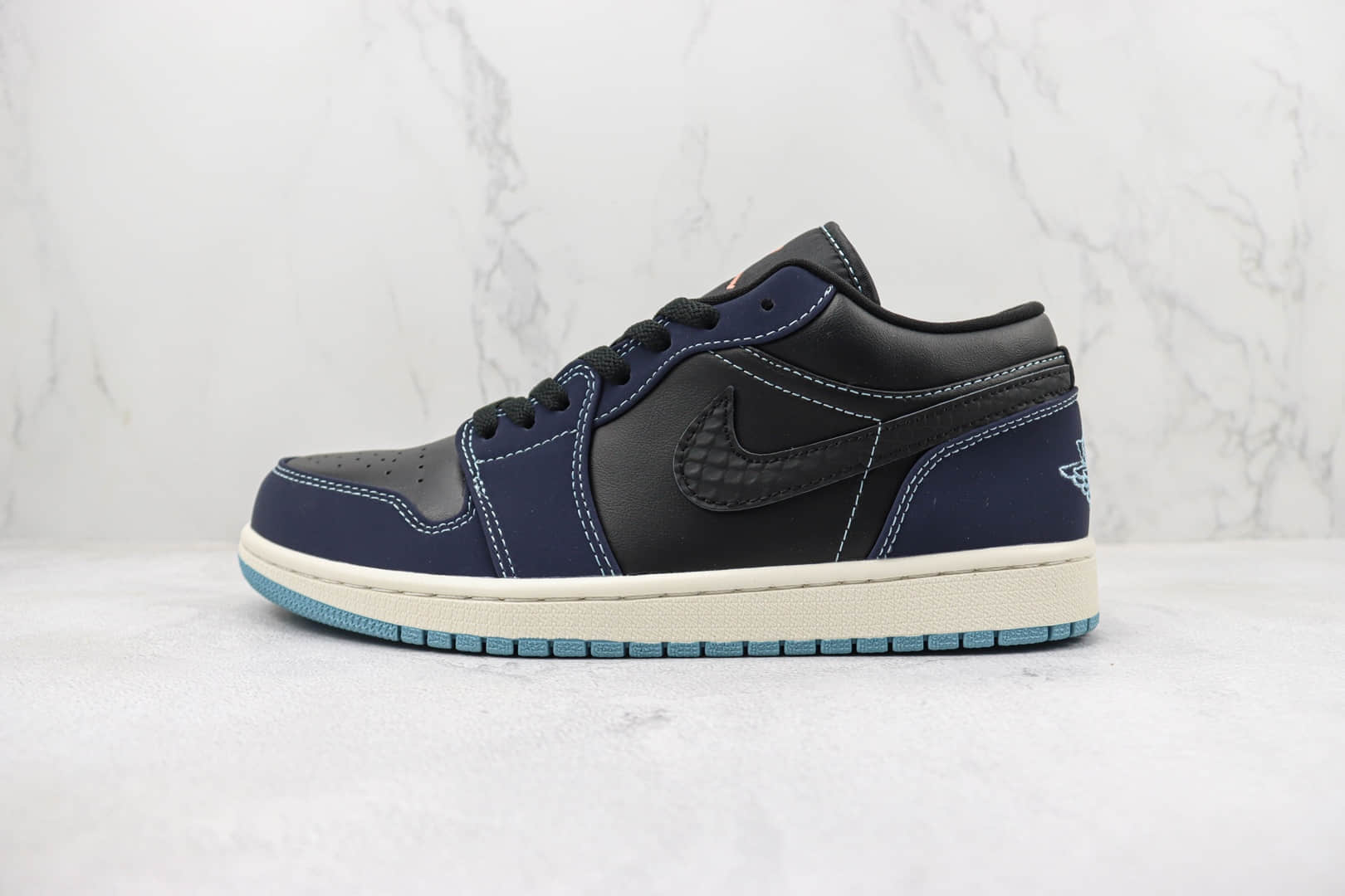 乔丹Air Jordan 1 Low纯原版本低帮AJ1黑蓝色板鞋 莆田天花板AJ1系列 (ID:97075) - 图片1