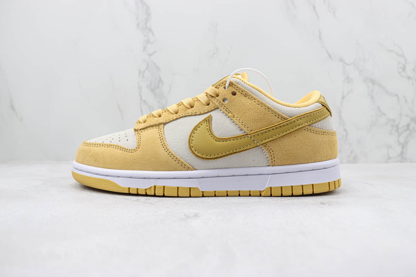 耐克Nike Dunk Low纯原版本低帮Dunk白黄芝士布丁板鞋 莆田天花板Dunk系列 货号:DV7411-200