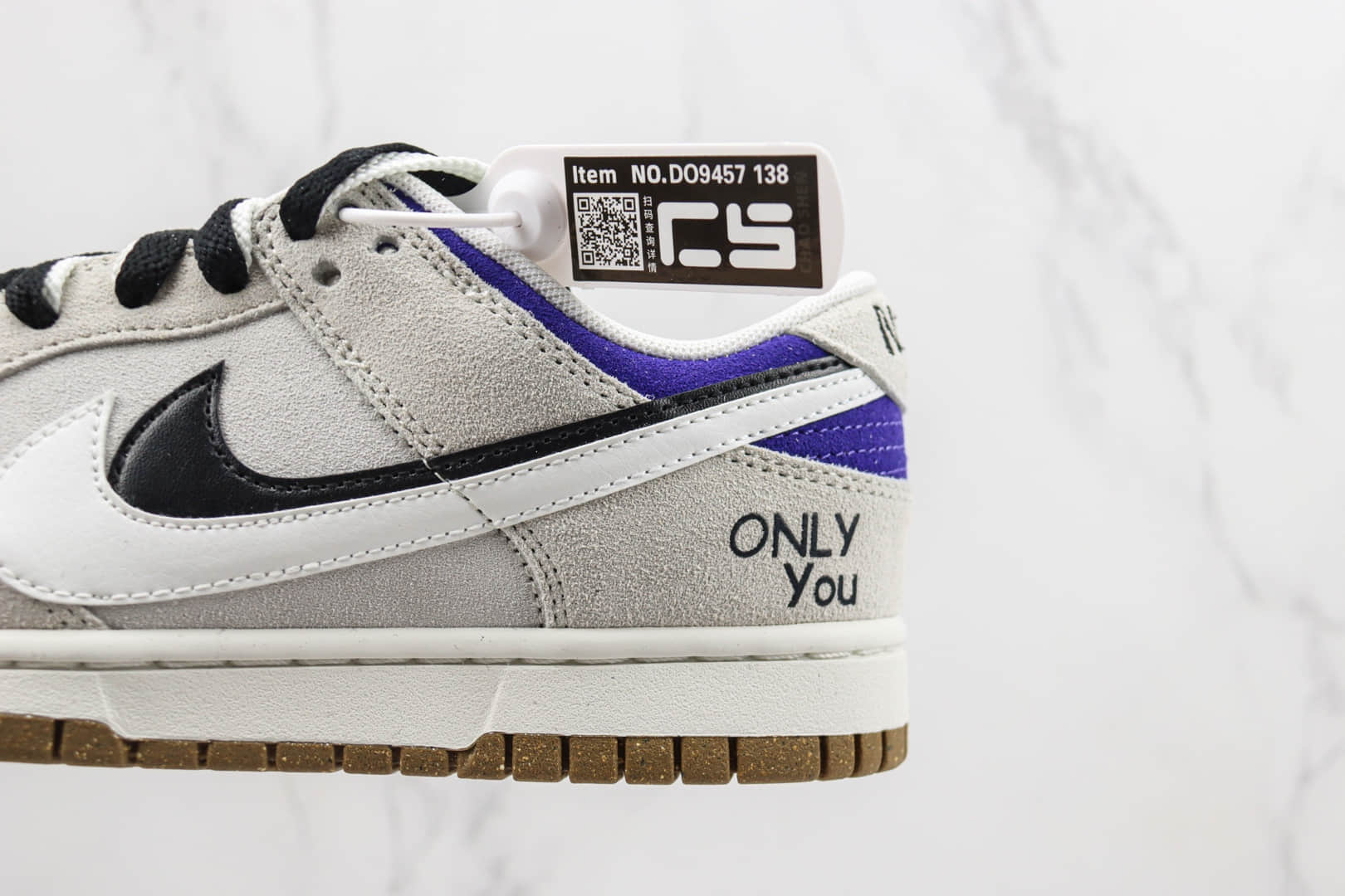 耐克Nike Dunk Low纯原版本低帮Dunk白黑双勾绑带板鞋 莆田天花板Dunk系列 货号:DO9457-138