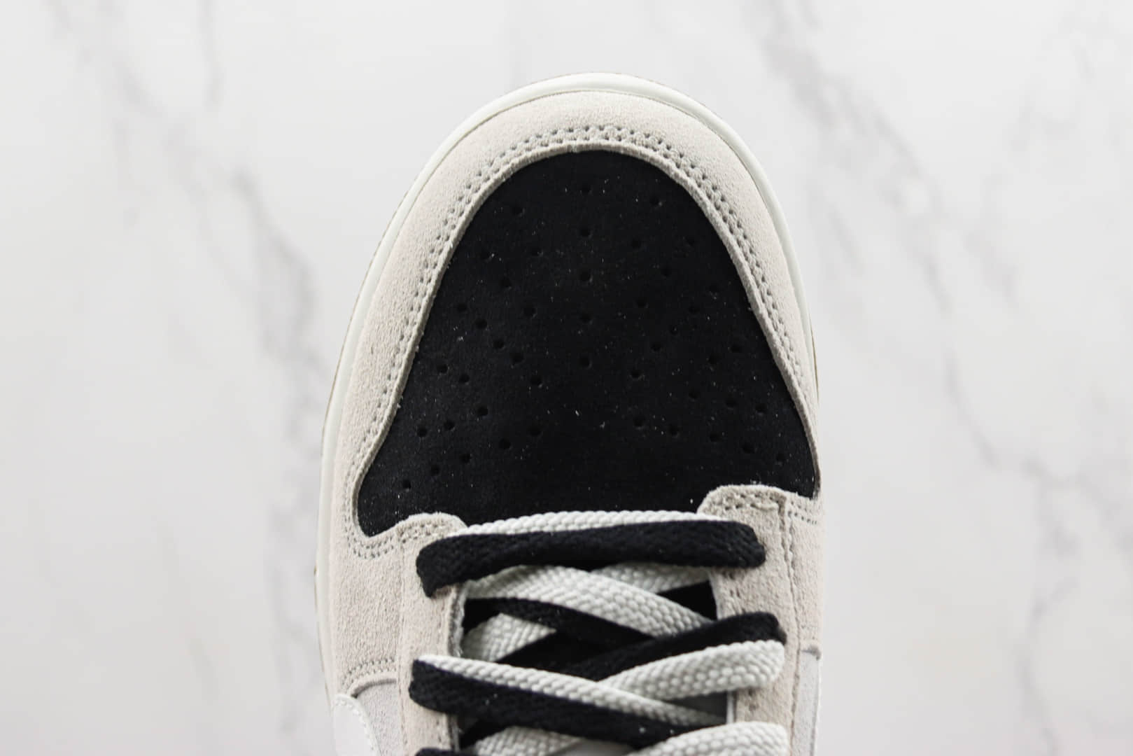 耐克Nike Dunk Low纯原版本低帮Dunk白黑双勾绑带板鞋 莆田天花板Dunk系列 货号:DO9457-138