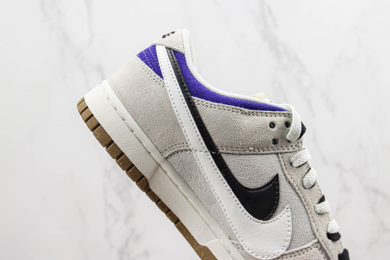 耐克Nike Dunk Low纯原版本低帮Dunk白黑双勾绑带板鞋 莆田天花板Dunk系列 货号:DO9457-138