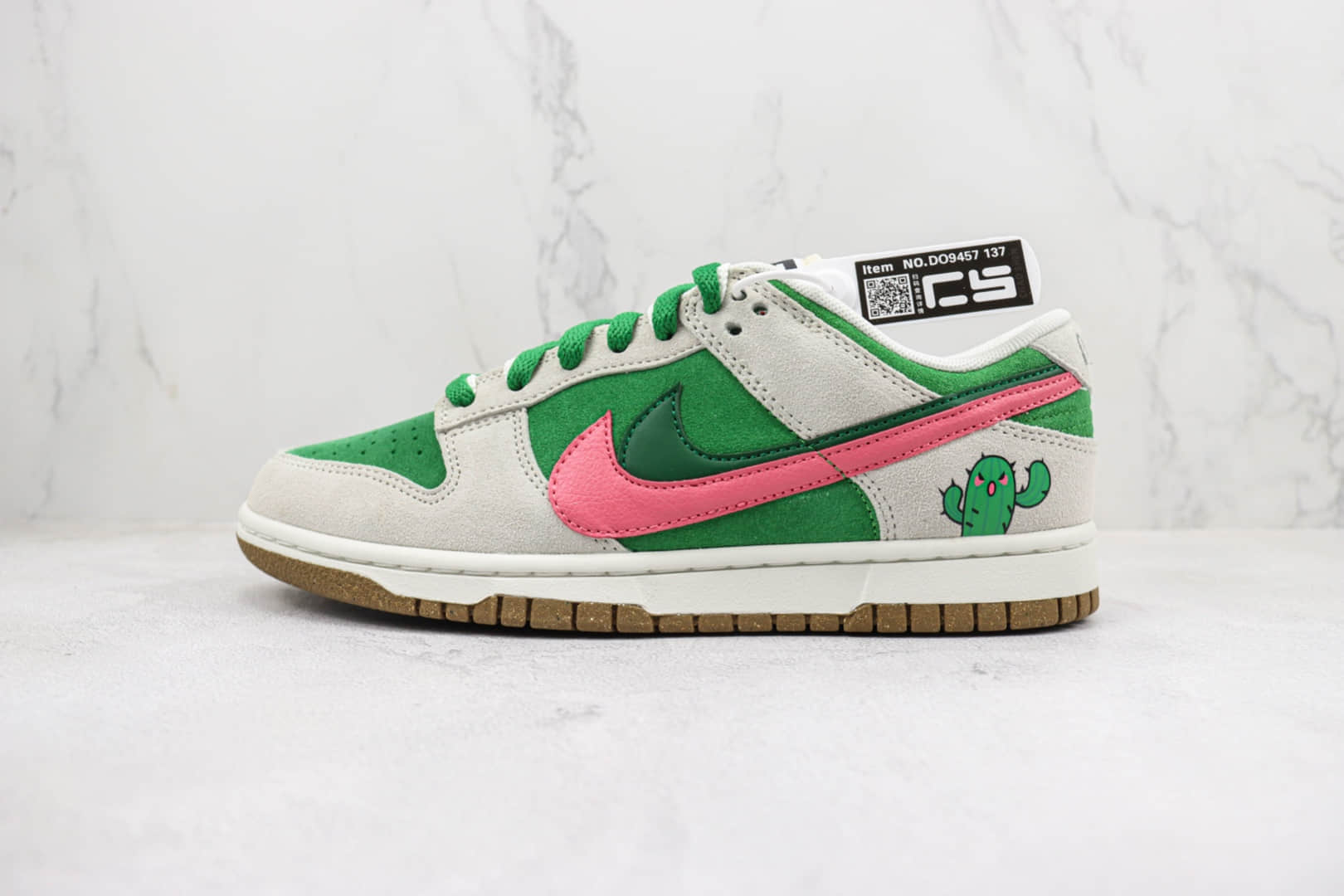 耐克Nike SB Dunk Low纯原版本低帮Dunk愤怒仙人掌灰绿色板鞋 莆田天花板Dunk系列 (ID:97261) - 图片1