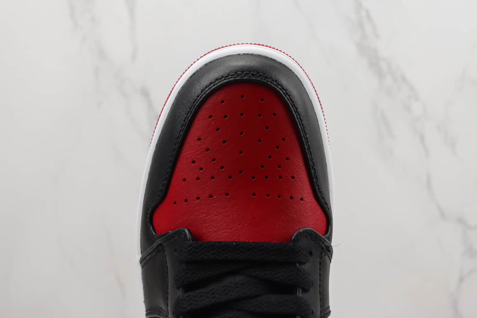 乔丹Air Jordan 1 Low纯原版本低帮AJ1黑红色板鞋 莆田天花板AJ1系列 货号:553558-066