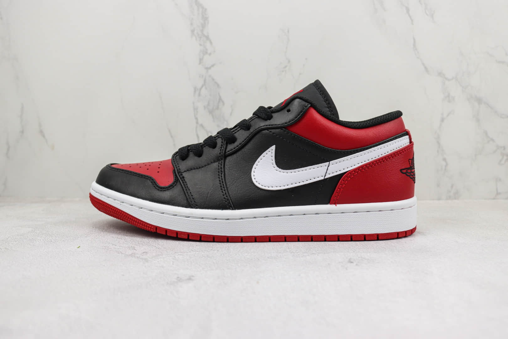 乔丹Air Jordan 1 Low纯原版本低帮AJ1黑红色板鞋 莆田天花板AJ1系列 货号:553558-066