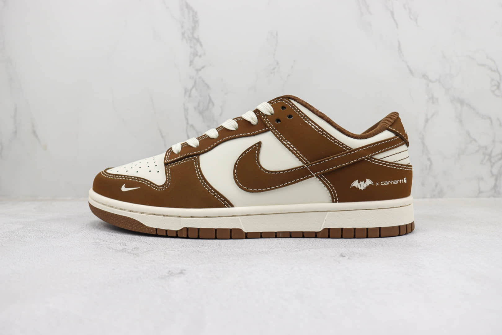 耐克Nike SB Dunk Low纯原版本低帮SB Dunk漫威联名蝙蝠侠白棕色板鞋 莆田天花板Dunk系列 货号:FC1688-101