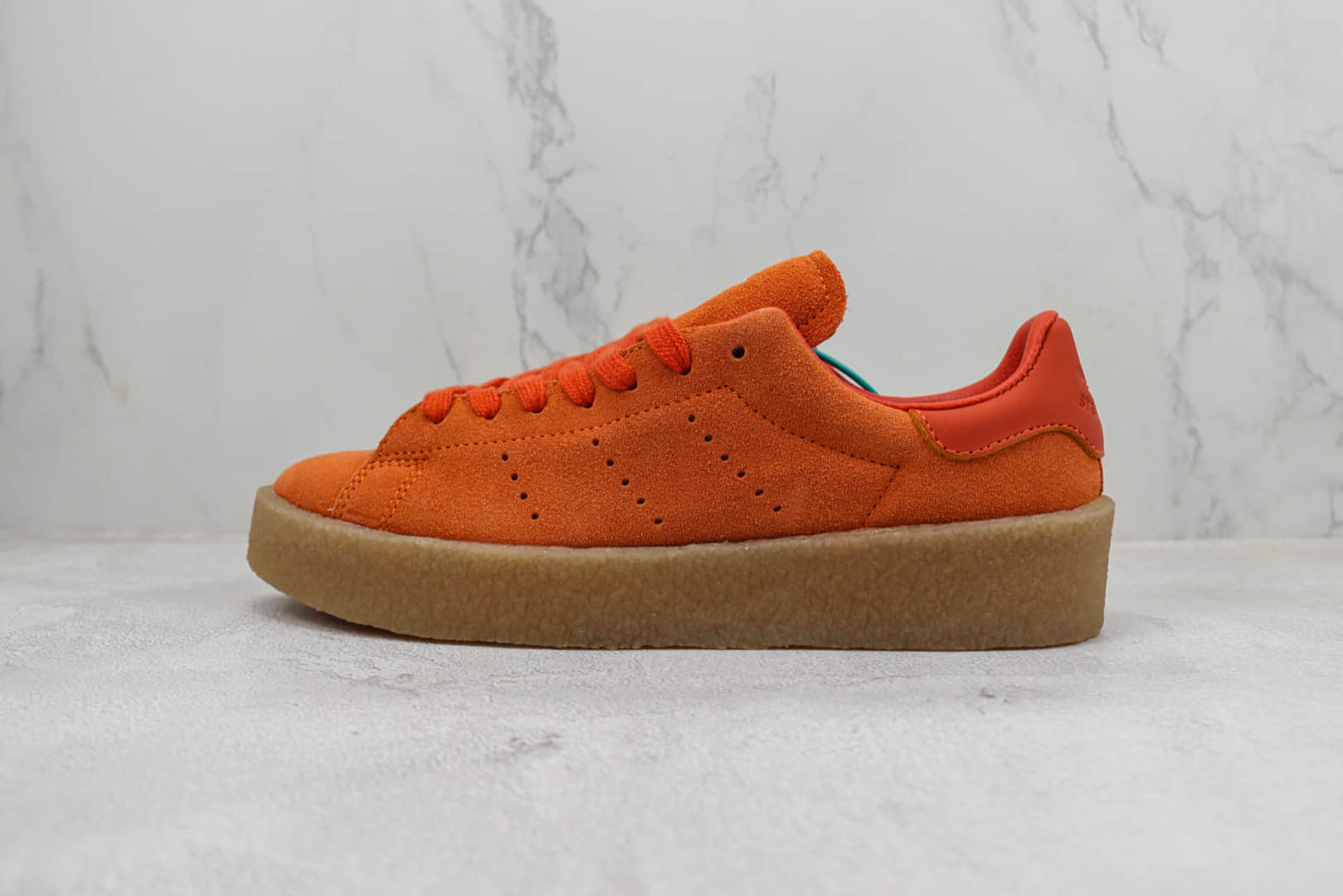 阿迪达斯adidas originals Stan Smith纯原版本史密斯橙色生胶板鞋 莆田复刻阿迪达斯 货号:FZ6445