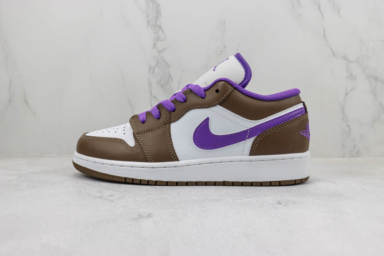 乔丹Air Jordan 1 Low纯原版本低帮AJ1摩卡紫板鞋 莆田复刻AJ 货号:553560-215