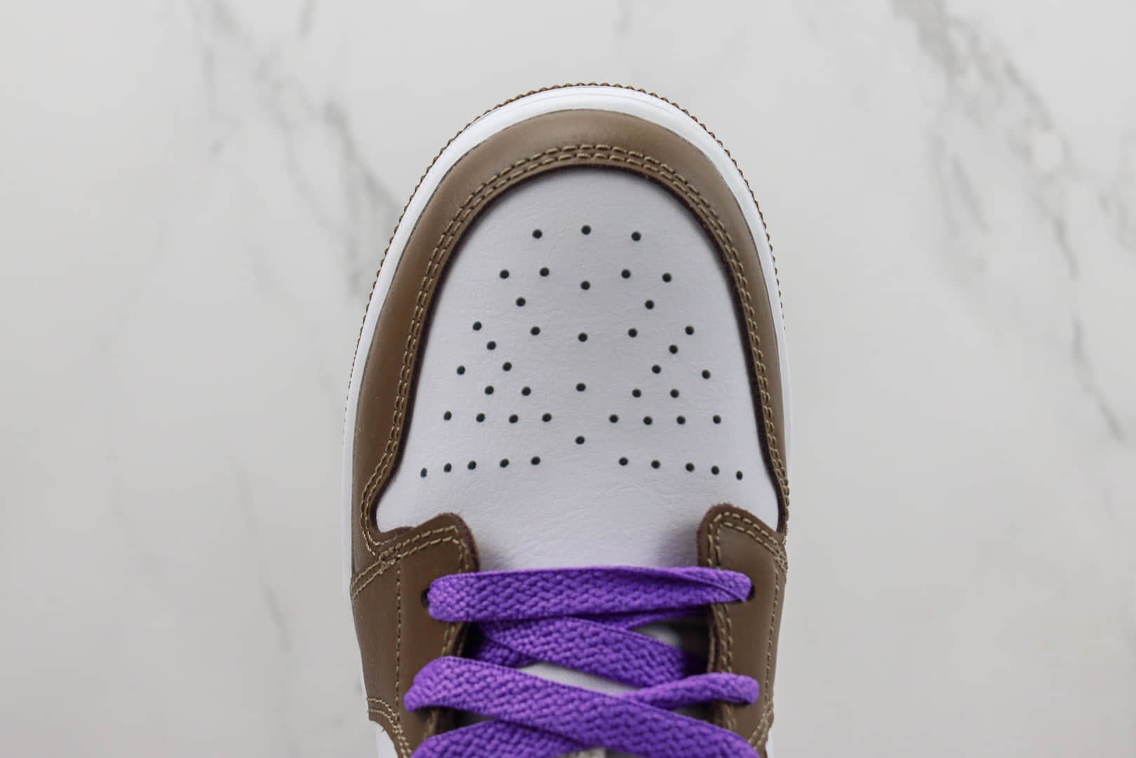 乔丹Air Jordan 1 Low纯原版本低帮AJ1摩卡紫板鞋 莆田复刻AJ 货号:553560-215