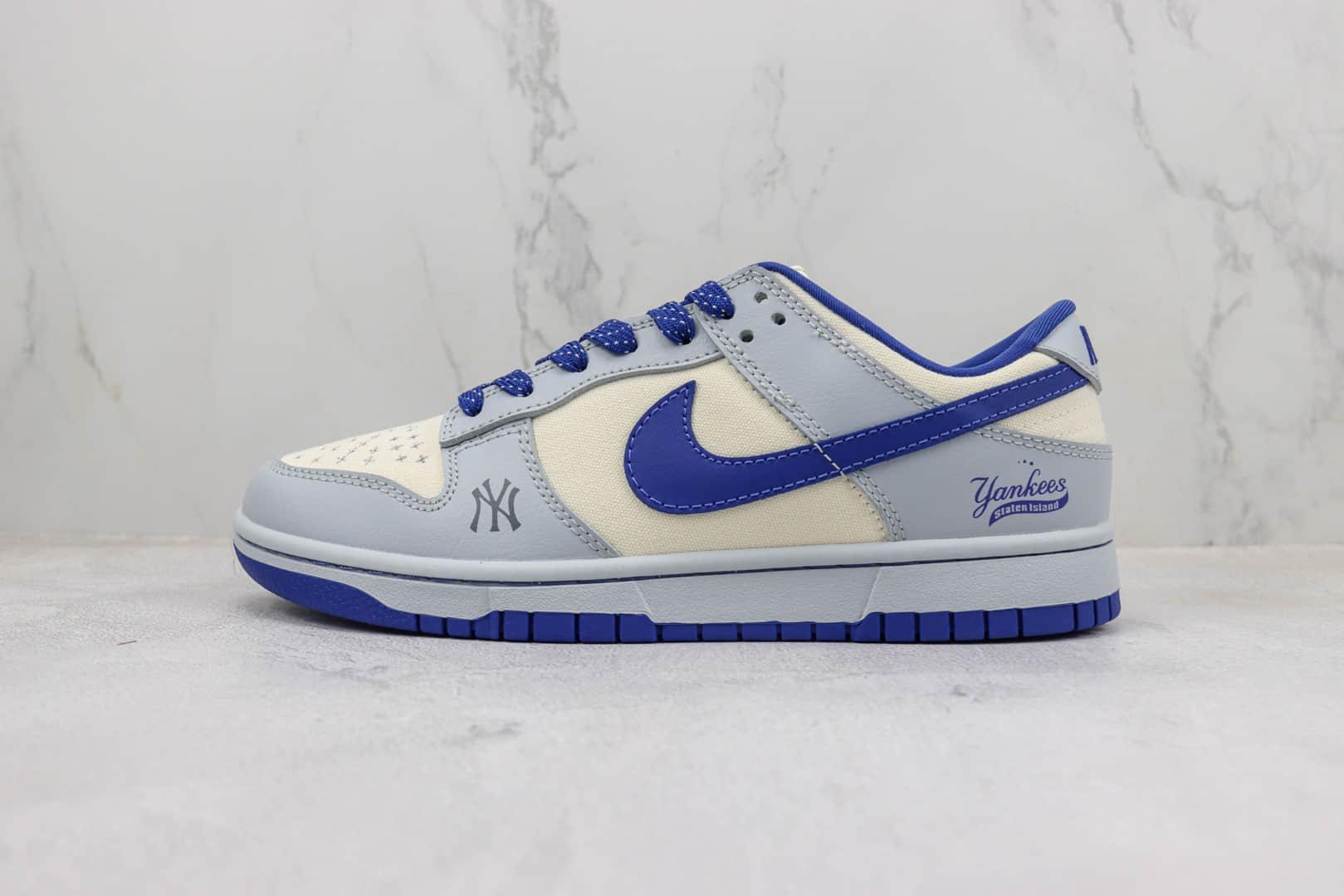耐克Nike SB Dunk Low纯原版本MLB联名低帮SB Dunk蔚蓝灰板鞋 莆田天花板Dunk系列 (ID:97662) - 图片1