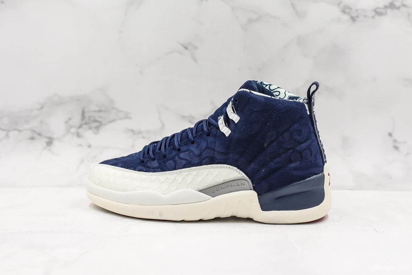 耐克Nike Air Jordan 12 Retro PRM International Flight东瀛之旅云纹纯原版本AJ12乔丹12代真标原盒原底原面头层麂皮正确版型市面最高版本 (ID:9782) - 图片1