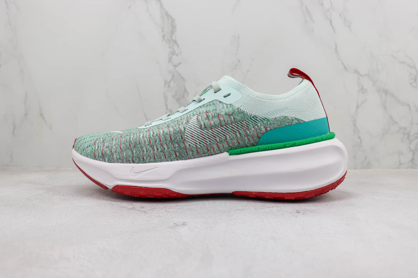 耐克Nike Zoom X Invincible Run Fk 3纯原版本针织绿红马拉松跑鞋 莆田复刻耐克 (ID:97944) - 图片1