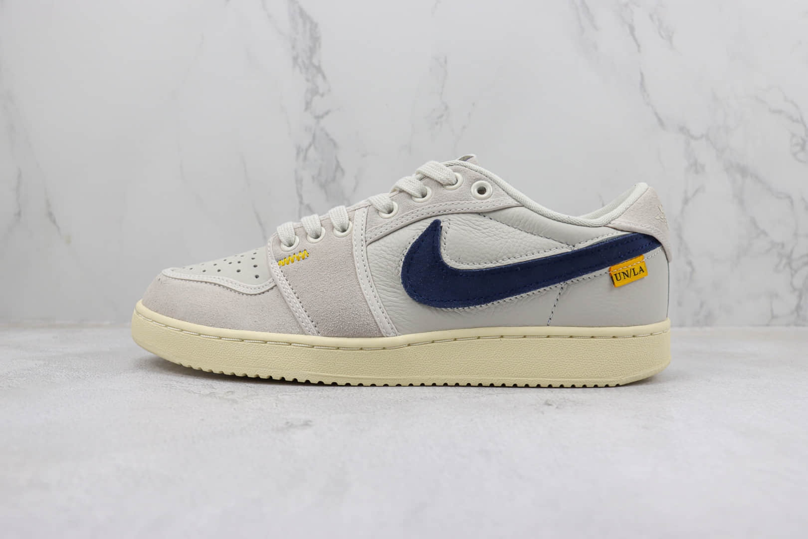 乔丹Union x Jordan 1 KO “Sail”纯原版本UN联名AJ1白灰蓝板鞋 莆田天花板AJ1系列 货号:DZ4864-100