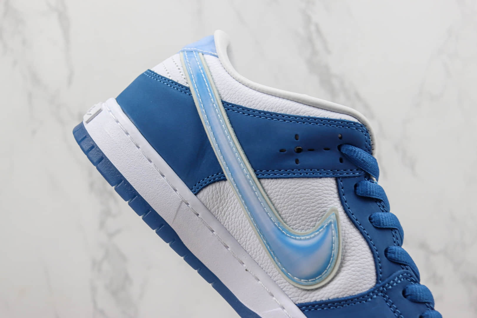 耐克Born x Raised x Nike SB Dunk Low“Release Date”纯原版本三方联名蓝白色板鞋 莆田天花板Dunk系列 货号:FN7819-400