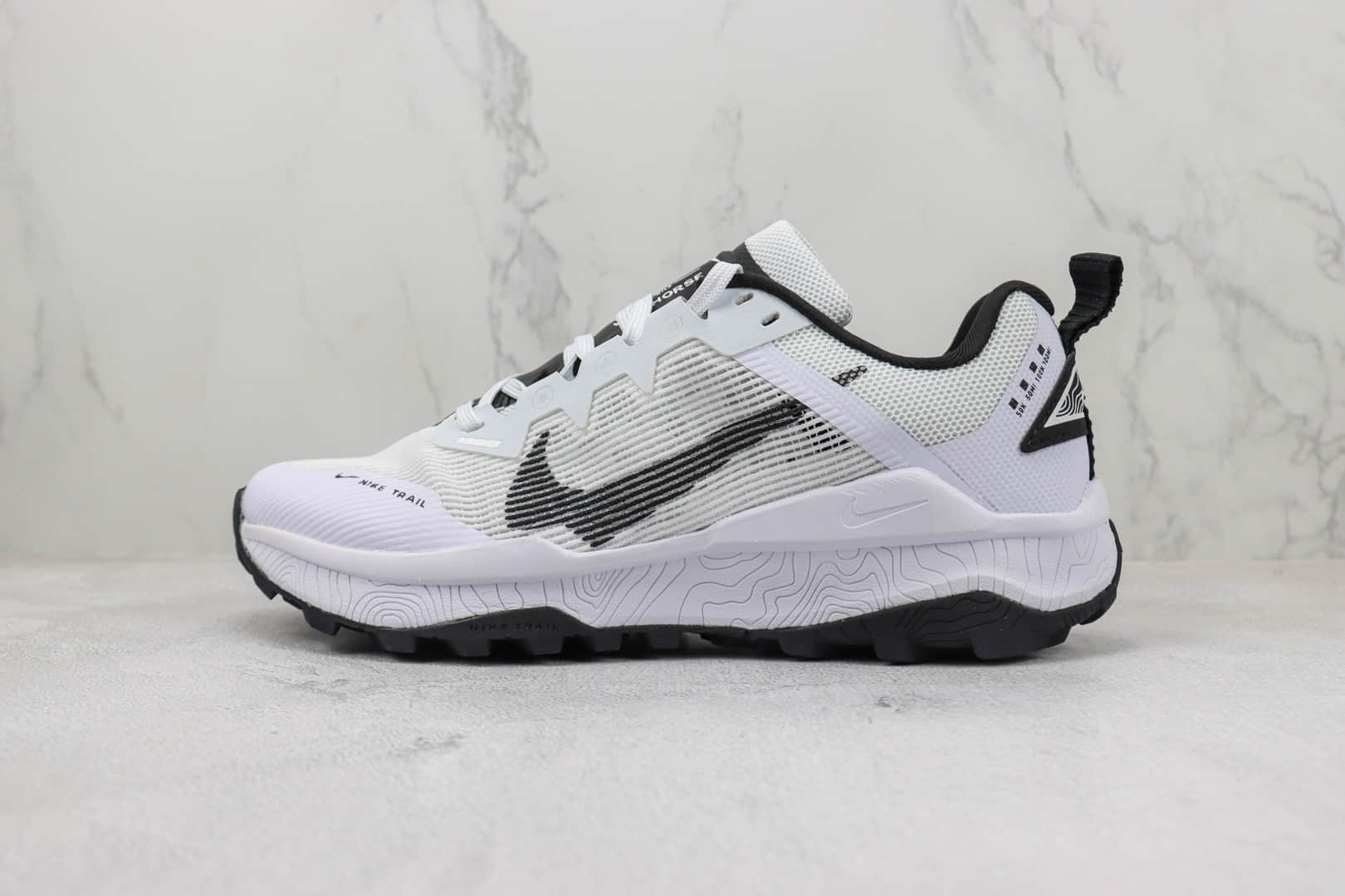 耐克Nike Wildhorse 8 Trail纯原版本野马8代白黑色越野跑鞋 莆田耐克货源 货号:DR2689-003
