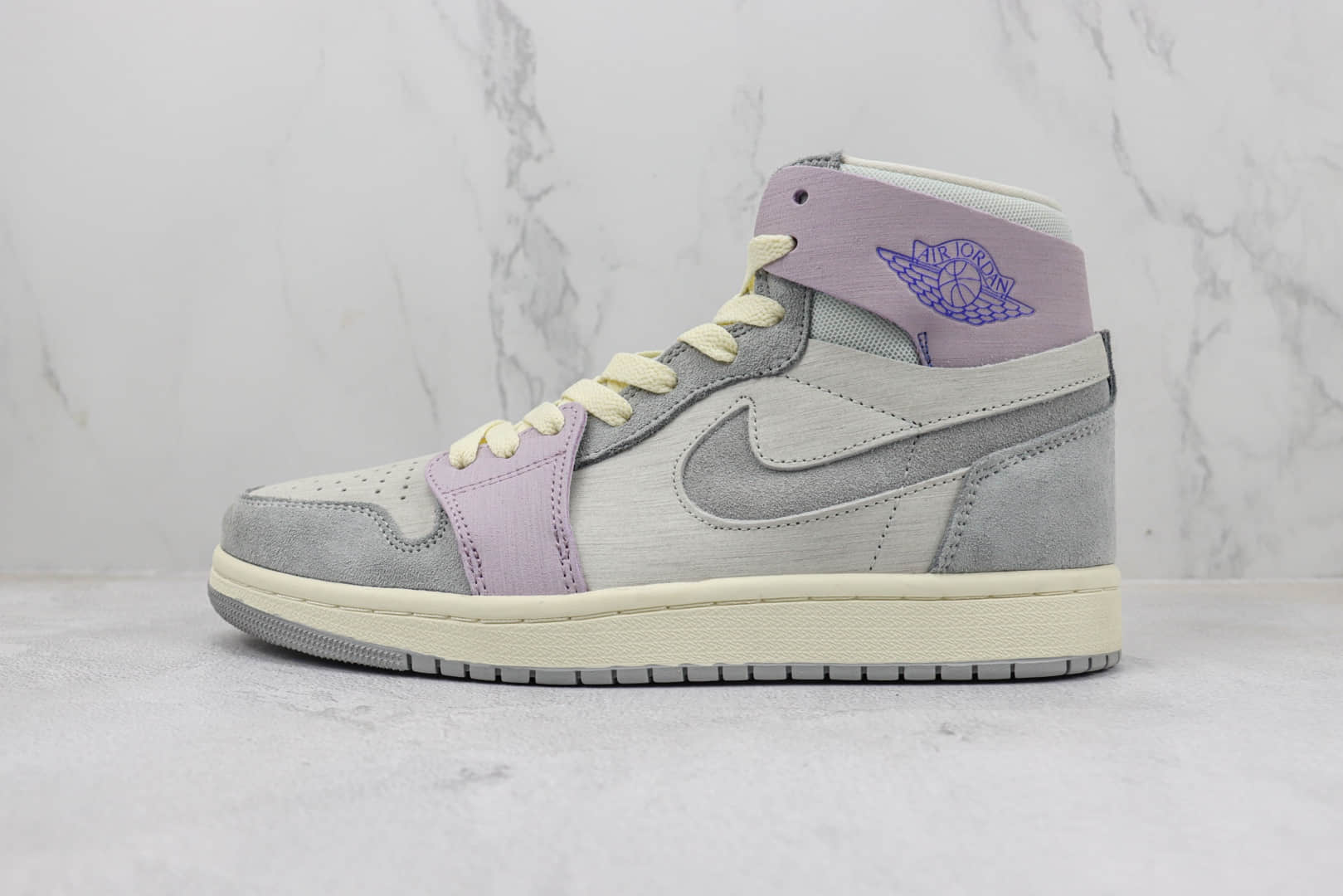 乔丹Air Jordan 1 High Zoom CMFT 2纯原版本高帮AJ1紫灰色篮球鞋 莆田天花板AJ1系列 货号:DV1305-005