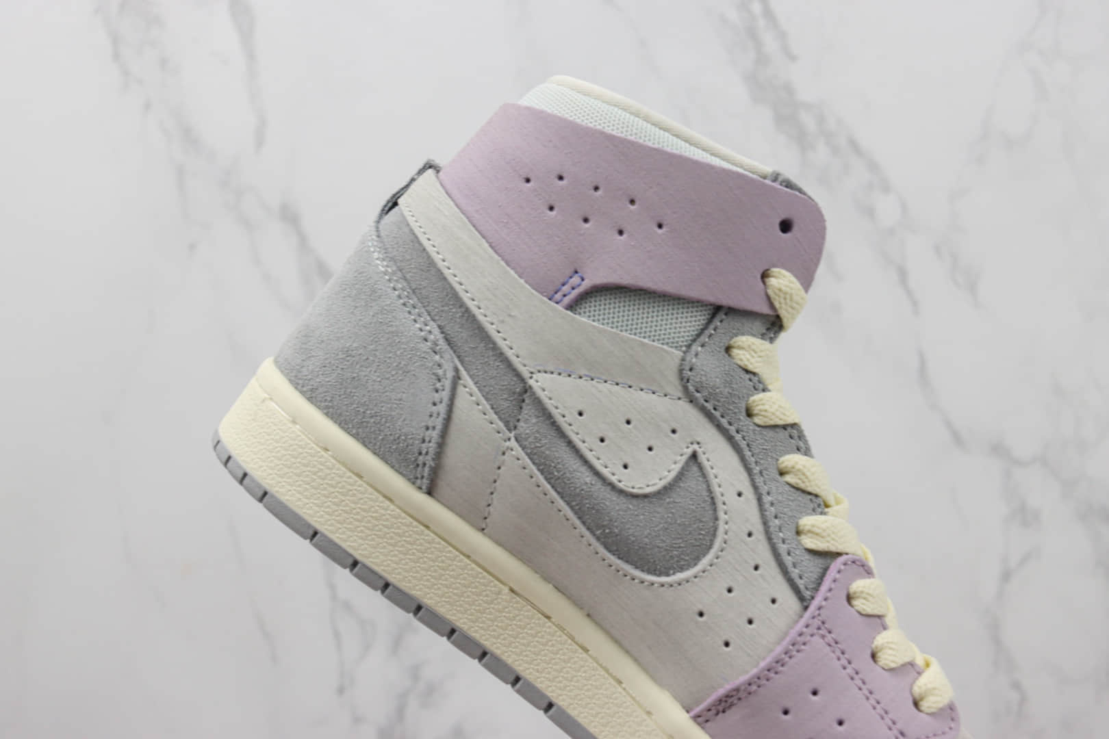 乔丹Air Jordan 1 High Zoom CMFT 2纯原版本高帮AJ1紫灰色篮球鞋 莆田天花板AJ1系列 货号:DV1305-005