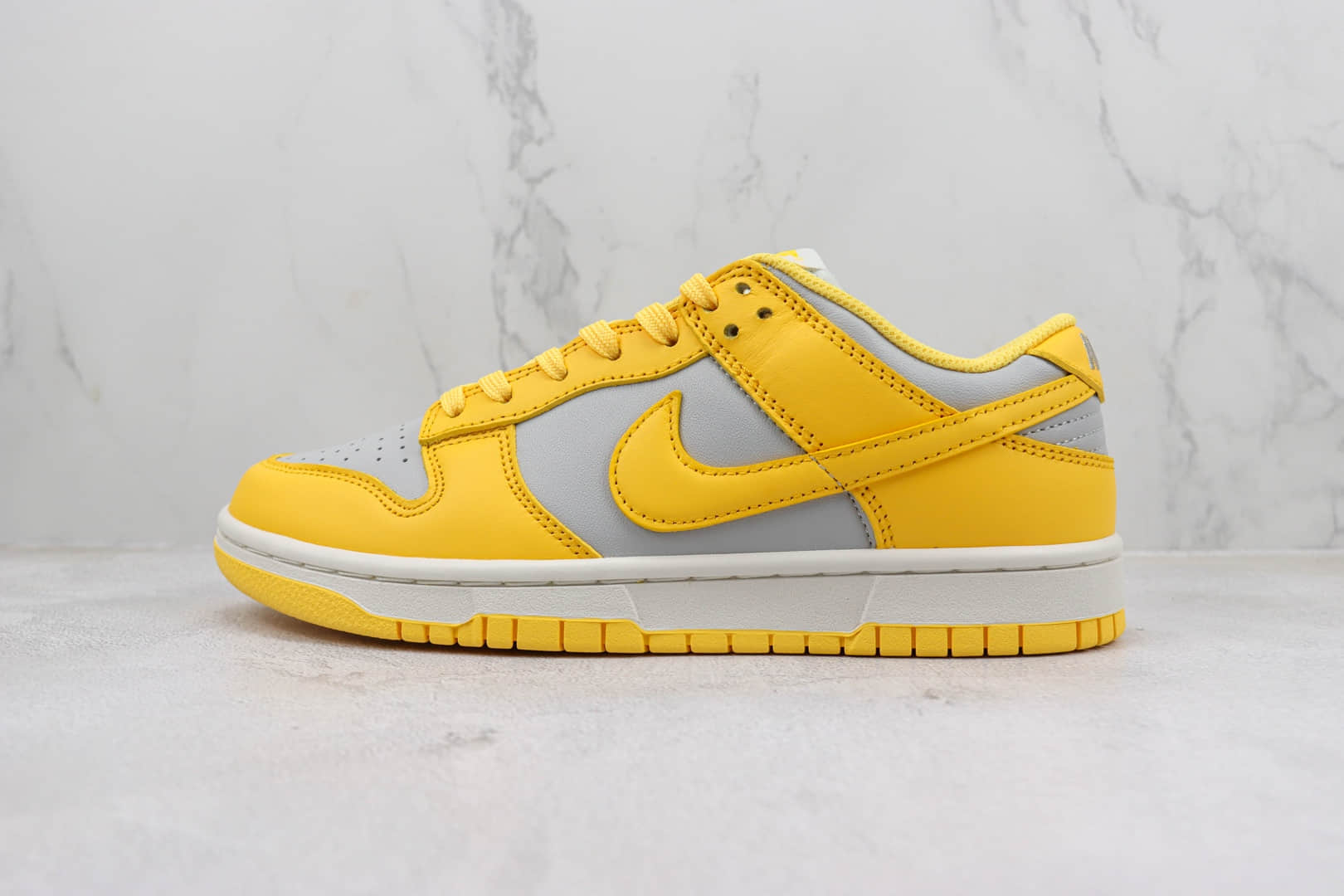 耐克Nike Dunk Low纯原版本低帮Dunk灰黄色板鞋 莆田天花板Dunk系列 (ID:98611) - 图片1