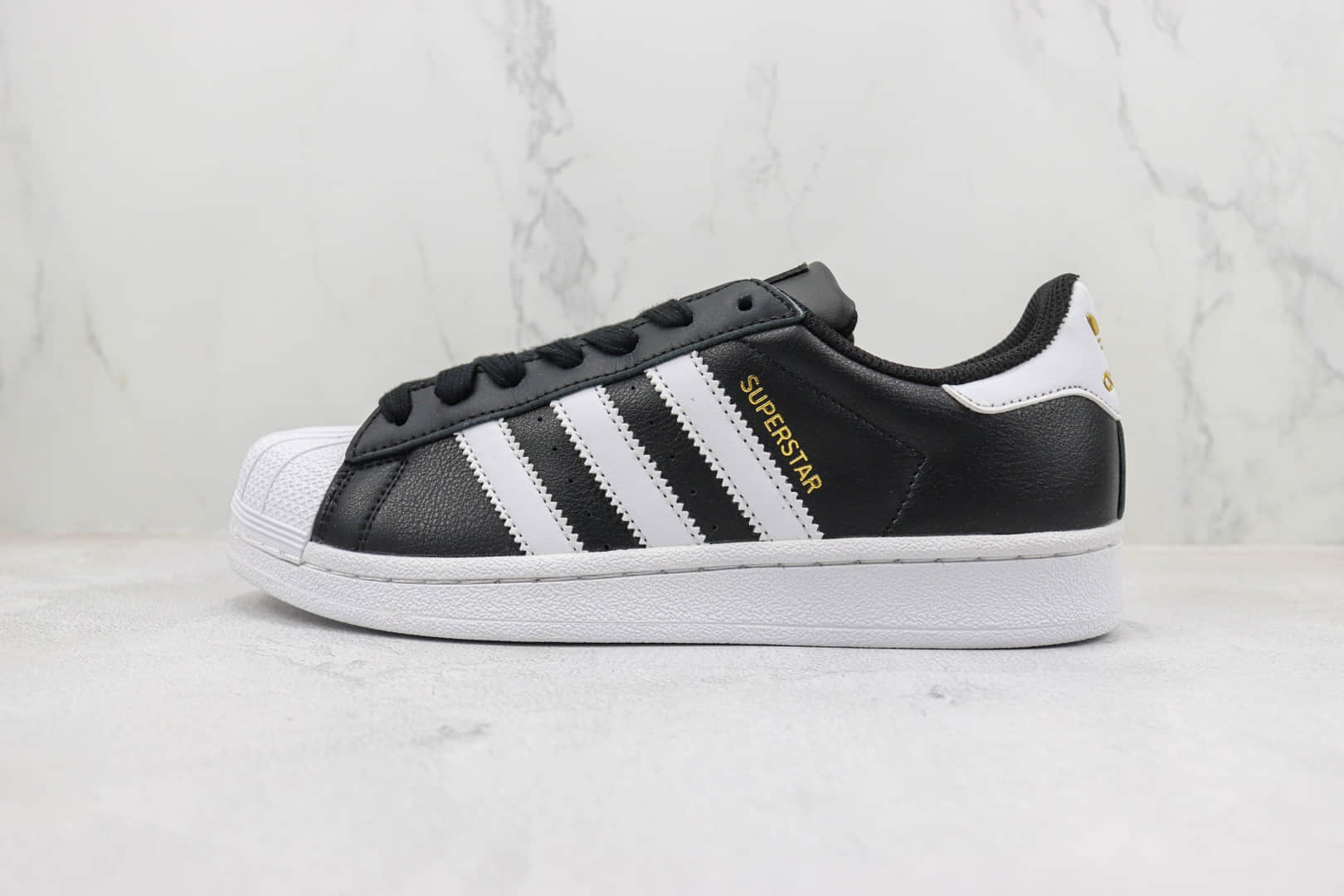 阿迪达斯adidas Originals Superstar Bold纯原版本三叶草贝壳头黑白金板鞋 莆田阿迪达斯货源 (ID:98707) - 图片1