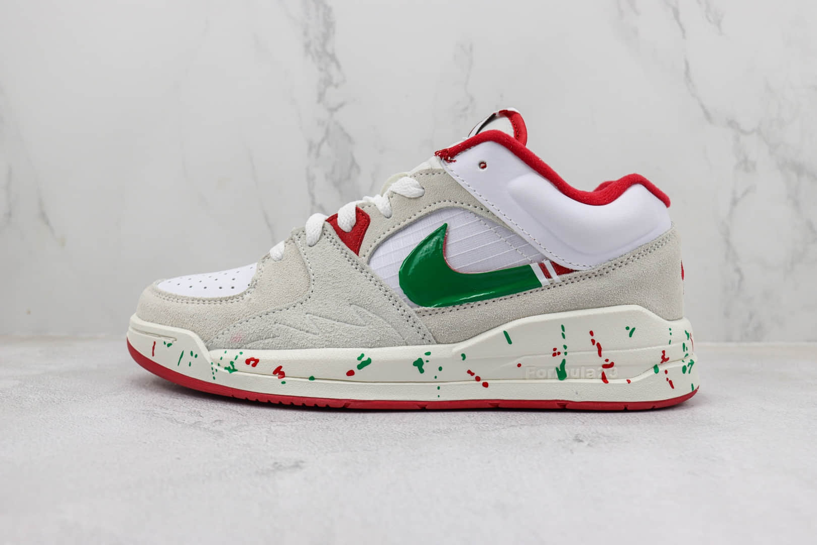 耐克Nike Jordan Stadium 90纯原版本白灰红绿复古跑鞋 莆田耐克货源 (ID:98723) - 图片1