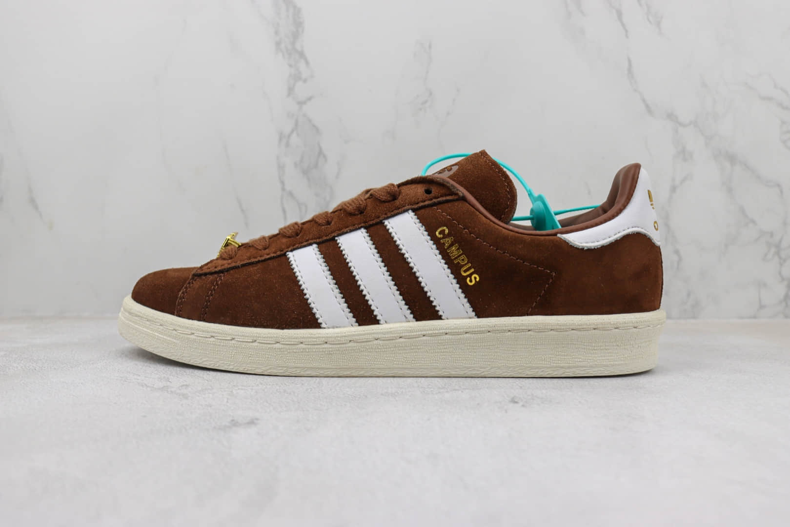 阿迪达斯BAPE x adidas Campus 80s纯原版本联名款三叶草深棕色星星板鞋 莆田阿迪达斯货源 (ID:99168) - 图片1