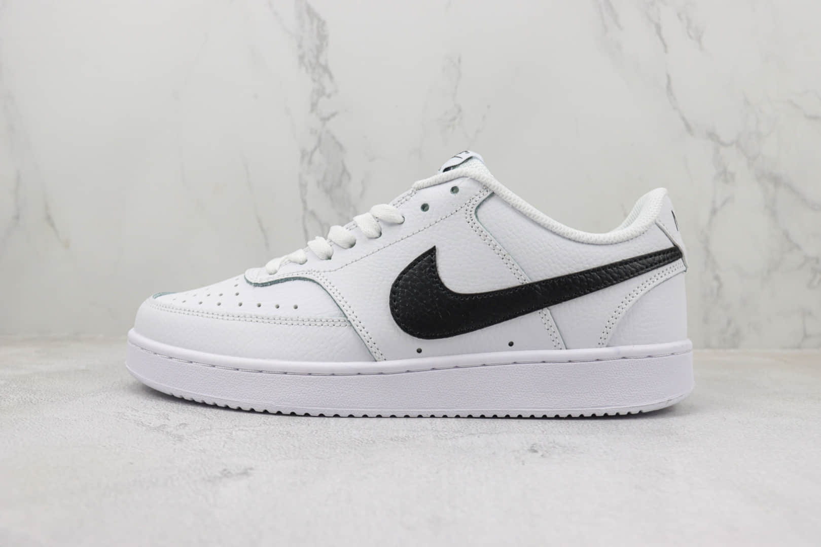耐克Nike Court Vision Low纯原版本小空军白黑色运动板鞋 莆田复刻鞋 (ID:99225) - 图片1
