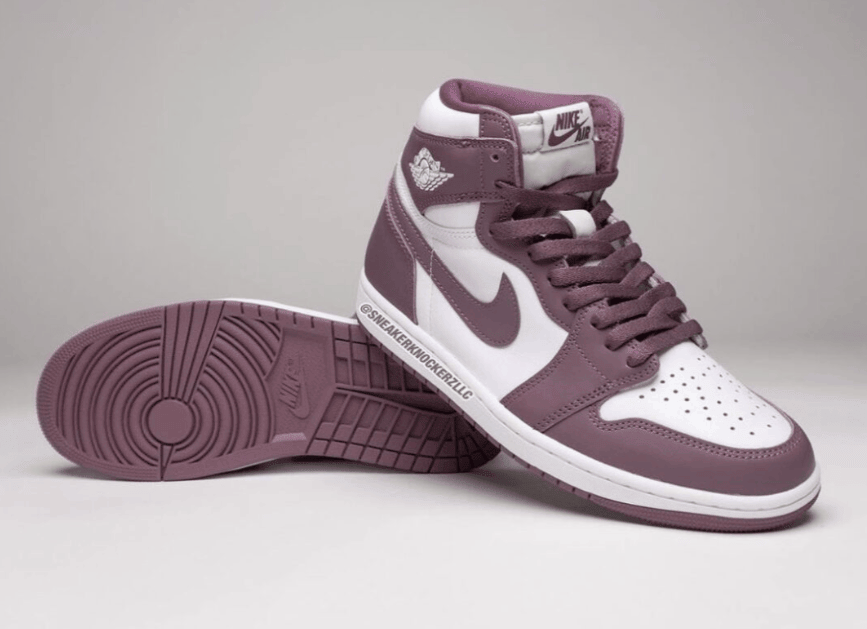 高级紫红色!全新AJ1“Mauve”实物曝光! 货号:DZ5485-105